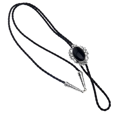 OTOTEC Western Tie Bolo Corbata Bolero para Hombre Corbatas de Vaquero Onyx Cowboy