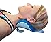 NeckZen Neck and Shoulder Relaxer - Chiropractic Support Pillow and Cervical Traction Device for Spine Alignment, Pain Relief, Relaxation and Stretching (Blue and White)