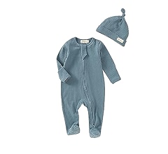 Tny Alpaca Organc Cotton Newborn Sleepsut And Hat Set 0-2 Years