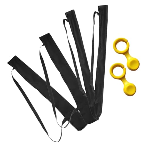 Artibetter Bolsa para Paraguas Absorbente de Agua 6 Piezas con Correa Ajustable, Funda Protectora Negra de Poliéster para Paraguas Recto (inverso y Golf), Adecuado para Uso en Oficina