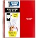 Five Star Spiral Notebook, 1-Subject, 100 College-Ruled Sheets, 11 x 8.5 Inch Sheet Size, Red (72053)