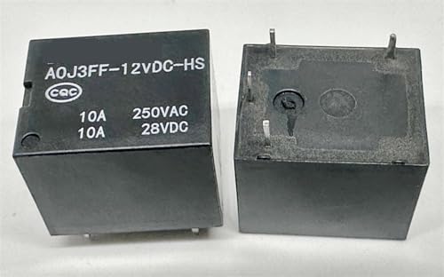 Relé T73-1A-12V-10A AOJ3FF-12VDC-HS miniatura de 4 pines para placa de circuito impreso PCB