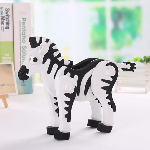 Image of Crackles DIY 3D EVA Foam Animal Zebra Assembly Jigsaw Puzzle Toy for Kids (Pack of 1)