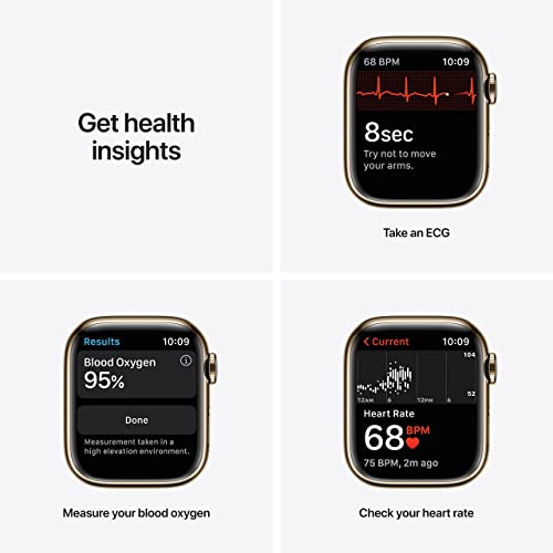 41REbp9HqCL Apple Watch Series 7 GPS + Cellular, 41mm Gold Stainless Steel Case with Dark Cherry Sport Band - Regular (Renewed) - Image 4
