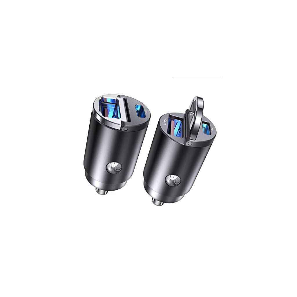 Car-Charger-USB-C-2-Pack-PD-30W-QC-30W-Fast-Charging-Car-Charger-Adapter-Ultra-Mini-Flush-Fit-All-Metal-Compatible-with-iPhone-14-13-12-Samsung-S222120-Pixel-All-Smartphone