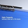 Acocony 11x17 Binder Ledger Size 11x17 Folders Punchless with Clamp Tabloid Folder Plastic Blue Pack of 1