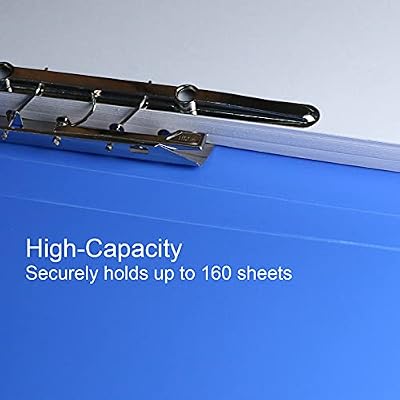 Acocony 11x17 Binder Ledger Size 11x17 Folders Punchless with Clamp Tabloid Folder Plastic Blue Pack of 1