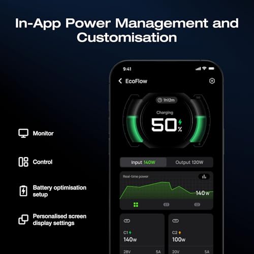 Image of EF ECOFLOW Rapid Pro X Power Bank, 27650mAh 4-Part with 300W Output, Portable Charger with 140W Built-in Cable, for MacBook, iPhone, Laptops, and More