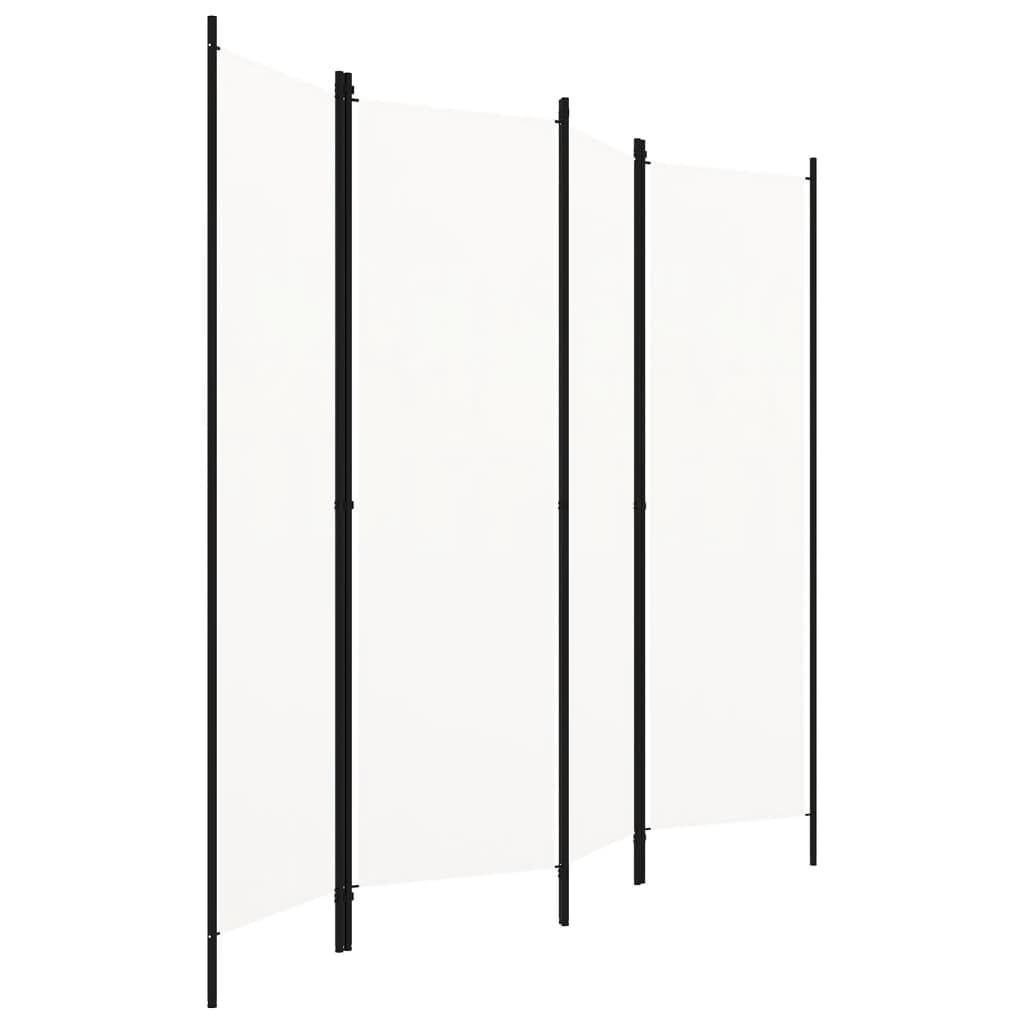 vidaXL Biombo Divisor de 4 Paneles Blanco 200x180 cm