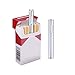 Saberlight Cigarette Lighter Mini - Ultra Slim Cigarette Lighter - Portable - Rechargeable - Lightweight - Sleek - Chrome - Windproof & Flameless