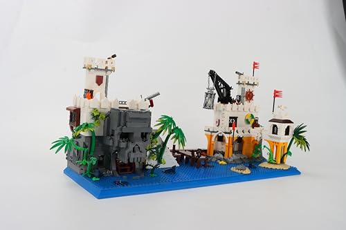YOOHBERRYS Pirata Castillo Construcción, 3 en 1 Barco Pirata con Luz LED, 2461 Piezas Juguete Barco Pirata Medieval Construcción Regalo para Adultos y Niños 14+ Años