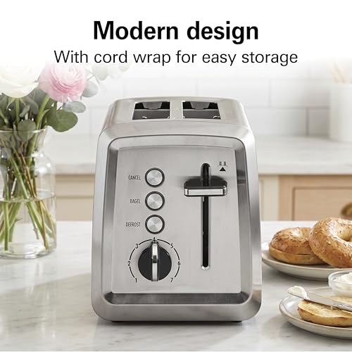 Hamilton Beach 2 Slice Toaster with Extra-Wide Slots, Bagel Setting, Toast Boost, Slide-Out Crumb Tray, Auto-Shutoff & Cancel Button, Defrost Function, Stainless Steel (22794) - image 7