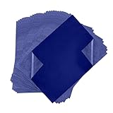Hxjfnb 100 Blatt Kohlepapier,Blatt Pauspapier A4,Blaupapier zum Durchschreiben,DIY Handwerk Transferpapier,Blaupause Papier,Abpauspapier,für Papier,Holz,Leinwand,Keramik (Blau)