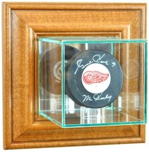 Perfect Cases WMPUC-W Wall Mounted Single Puck Display Case44; Walnut