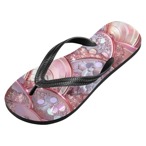 Pink Mermaid Scale Men's & Women's Classical Beach Rubber Sandal Flip Flop Comfortable Slipper 214B2988