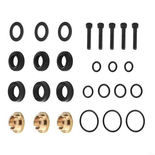 Oniissy Kit d'entretien pour nettoyeur haute pression - Joint de pompe de rechange avec composants en acier et caoutchouc cuivre pour modèles 190595GS 190711GS 1439 1450-2 1542