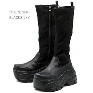 YELLO黒 ストレッチブーツ 厚底 M 05201912.jpg.webp