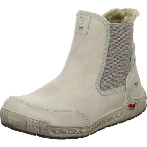 MUSTANG Damen Stiefelette Boot Chelsea Boot warm gefüttert trendy...