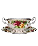 Royal Albert Old Country Roses Cream Soup Cup with Saucer