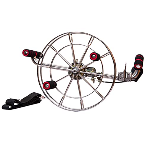 Enrouleur de cerf-volant 36 cm en acier inoxydable argenté pour ligne