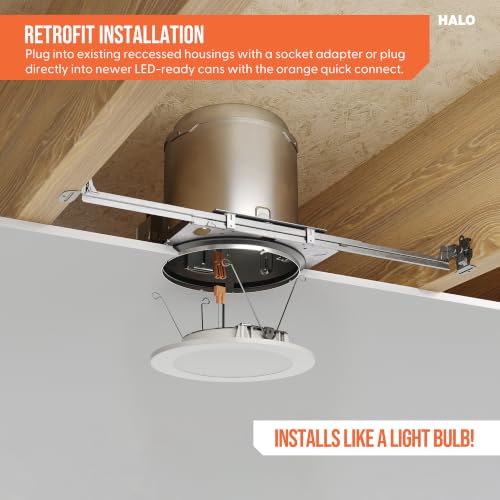 HALO HLBT 6 inch LED Recessed Light Slim Trim Retrofit 5CCT 765lm 6PK - image 4