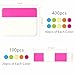 Sticky Index Tabs Book Page - 500Pcs 2 Inch Writable Colored Pages Markers, Repositionable File Tab Flags Labels Self Adhesive Reading Divider Sticker for Books, Binders, Notebook and Folders (21 Set)