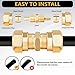 170Pcs DOT Air Brake Line Fittings & Brass Air Nylon Tube Compression Fittings Assortment Kits,1/4