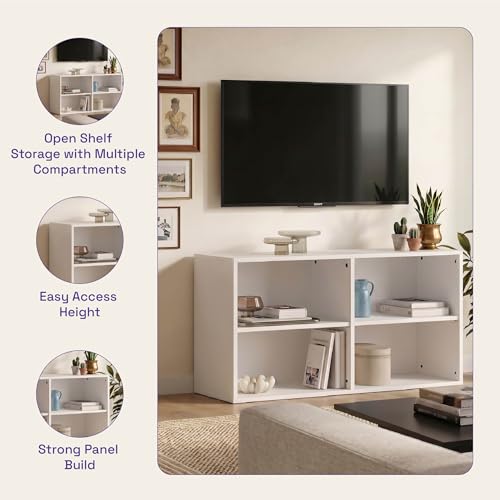 Image of Wakefit Purion Engineering Wood TV Unit - Frosty White