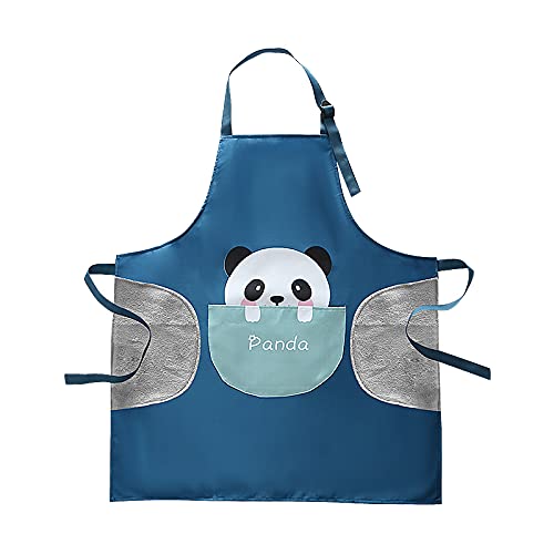 Cute Animal Apron Cartoon Waterproof Chef Cooking Kitchen BBQ Adjustable for Kids Teens and Women