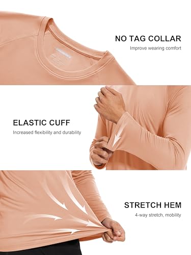 Image of MAGCOMSEN Men's Long Sleeve Shirts UPF 50+ UV Sun Protection Athletic Shirts for Hiking Running Workout Rash Guard