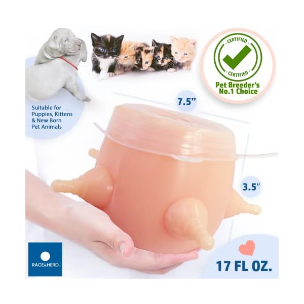 Puppy-Feeders-for-Multiple-Puppies-5-Teats-Puppy-Bottles-for-Nursing-Puppy-Milk-Feeder-Puppy-Nipple-Feeder-Puppy-Feeding-Station-17-fl-oz-Silicone-Puppy-Feeder-with-Nipples-Dog-Nursing-Supplies 5 Teats Puppy Bottles for Nursing