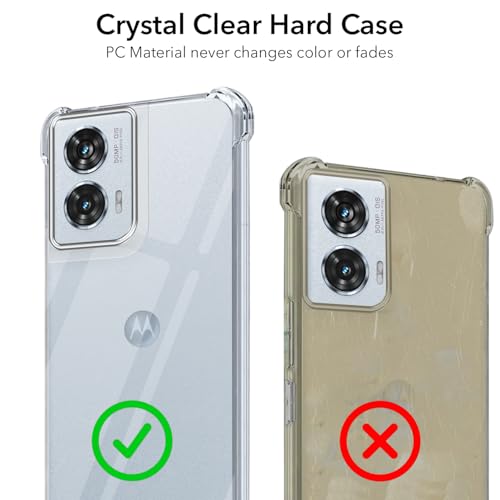 Image of Jkobi Shockproof Crystal-Clear Back Cover for Motorola Moto Edge 50 Fusion (Anti Yellow Case | Drop & Camera Protection | Hard Polycarbonate)