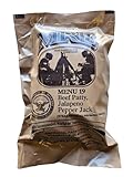 Genuine USGI Individual MRE [Meal, Ready to Eat] Inspection Date 01/2024 or Newer - You Choose Menu - Complete Ration with Entree, Snacks, Dessert, Drink Mix, Utensils, Condiments and FRH. (#19 Jalapeno Beef Patty)