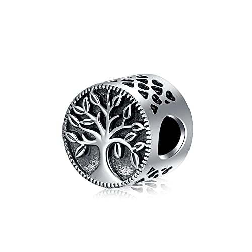 Lelchouy Personalized Tree Of Life Photo Charm Bead 925 Sterling Silver Personalized Picture Charm Fit Bracelet/Necklace For Mother's Day Gift #TOP5