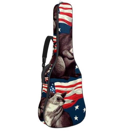 Housse de guitare étanche grand format avec poches imprimé drapeau