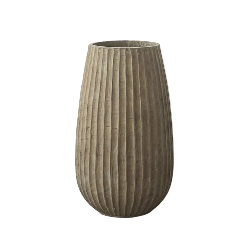 SDA287MZ Tall Round Concrete Planter with Drainage Holes Floor Standing Flowe Pot Multifunction