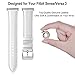 Maledan Leather Bands Compatible with Fitbit Versa 3/Fitbit Sense, Slim Soft Band Wristbands Replacement Accessories for Versa 3 Watch Women Men, White