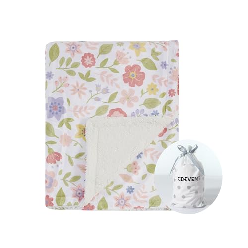 Image of CREVENT 30''X40'' Cute Cozy Fluffy Warm Baby Blanket for Girls Boys Infants Toddlers' Bedding/Crib/Cot/Stroller, Baby Shower Birthday Newborn's Gift - Daisy