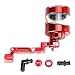 Oumurs Motorcycle Brake Clutch Cylinder Fluid Reservoir Oil Cup with Mounting Bracket Set CNC Machined Aluminum Universal for Honda Yamaha Suzuki Harley Ducati CBR GSXR YZF (Red)