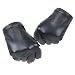 KWLET Women's Fingerless PU Leather Gloves Cycling Driving Motorcycle Performance Gloves, Black, One Size