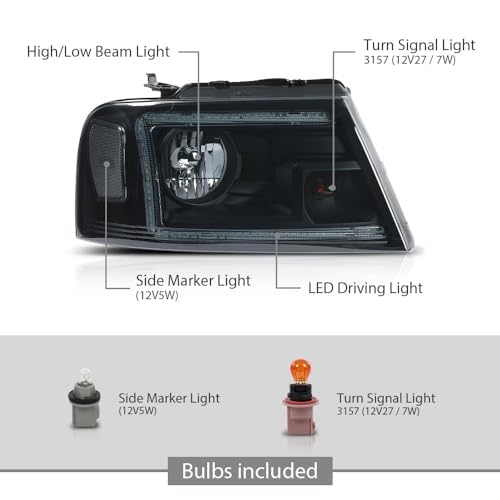 Image of G-PLUS LED DRL Headlights Fit 2004-2008 Ford F150
