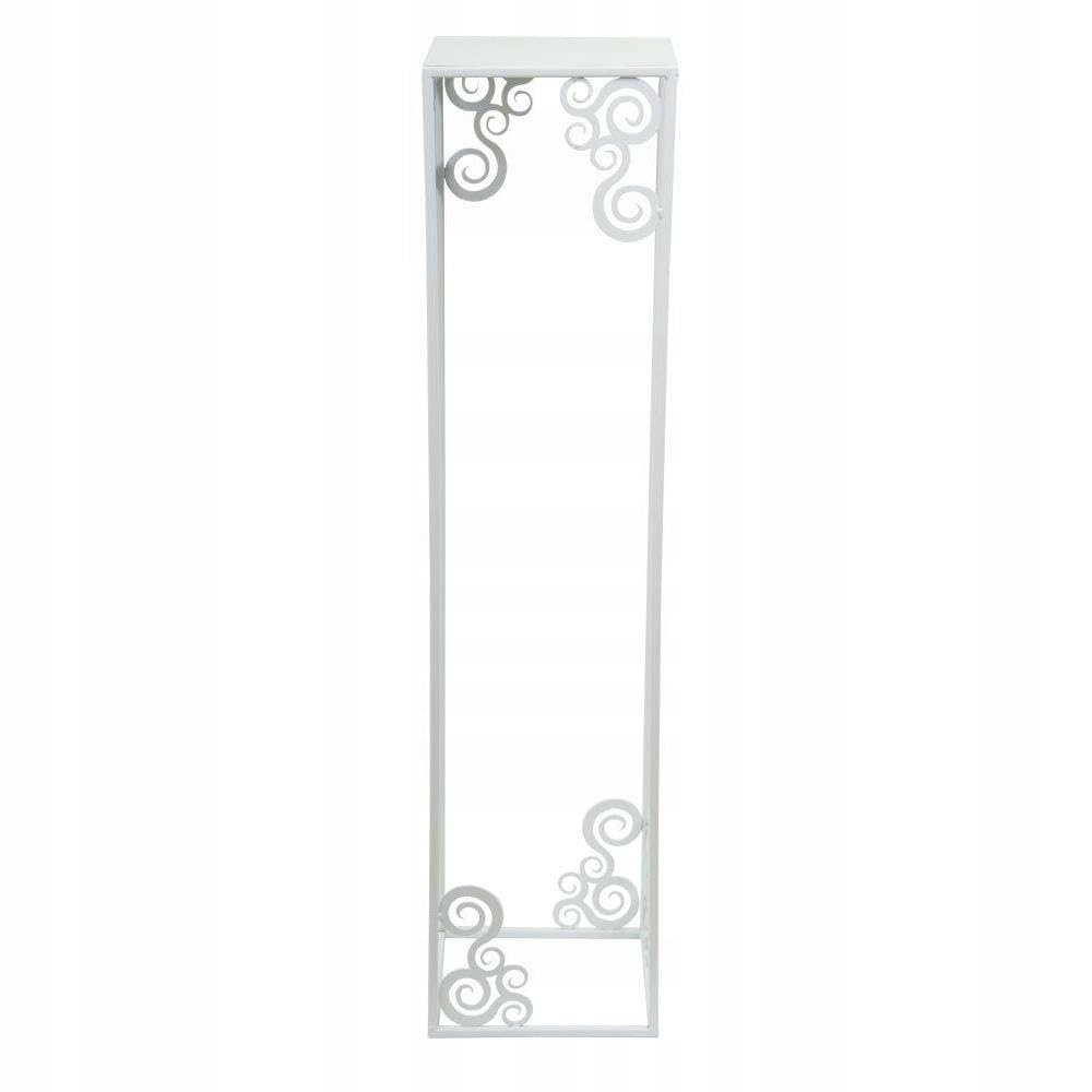 Supporto per piante in metallo, stile moderno, 80 cm, bianco