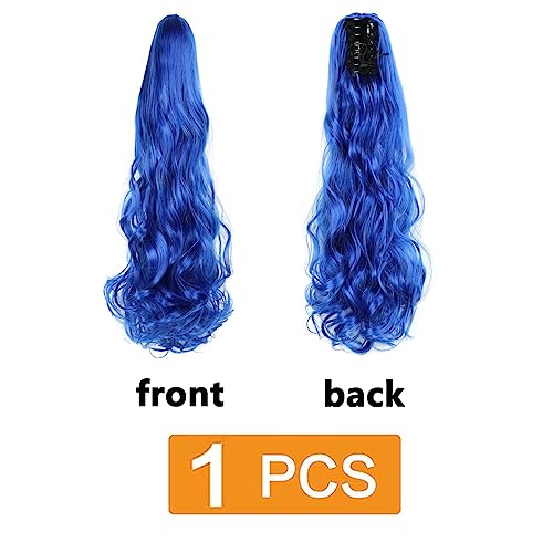 prinfantasy Ponytail Extensions Ombre Long Straight Clip in on Hair Extension Synthetic Claw Ponytail for Girl Pony Tail Extension Hair Extensions For Women Natural Color,GBMW020 - Image 2