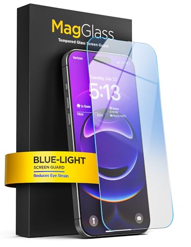 magglass for iPhone 17 Screen Protector with Blue-Light Blocking, (6.3') Scratchproof Tempered Glass...