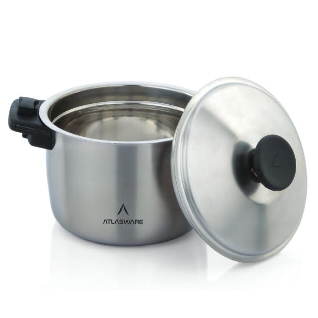 Image of Atlasware Stainless Steel Casserole with Flavour and Food Lock Lid 1650 ml