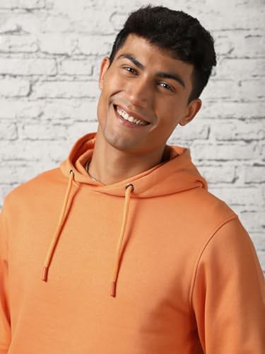 Image of Nobero Hoodies for Man | 280 GSM Rich Cotton Fleece Solid Hooded Full Sleeve Sweatshirt for Man | Stylish Casual Wear Winter Hoodies for Men