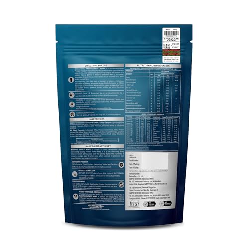 NAKPRO Impact Whey Protein 2kg | Isolate & Concentrate | 24g Protein & 4.9g BCAA | With Digestive Enzymes for better Absorption | NABL Lab Tested 100% Authentic Supplement Powder - Chocolate Cream Flavour