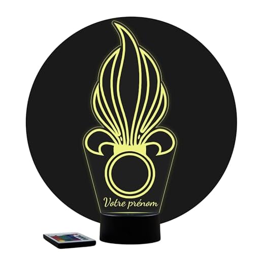 JNB-Maker Lampe LED 3D Emblème Légion Étrangère Personnalisée Prénom – Veilleuse 16 Couleurs + Télécommande – Cadeau Militaire & Patriotique – Fabrication Française Artisanale