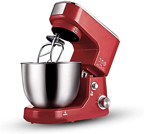 Automatischer Multifunktions-Standmixer 1000W Elektrischer Küchenmischer mit 6-Gang-Neigungskopf und 5-l-Edelstahlschüssel, Teighaken, Gießschild,