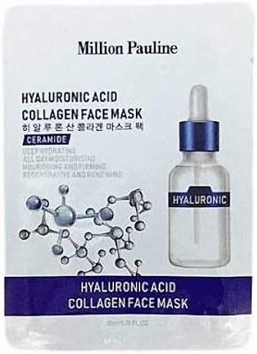 Hyaluronic Acid Collagen Face Mask, 23ml | Deep Hydrating, All Day Moisturising, Nourishing and Firming, Regenerative, Sheet Mask